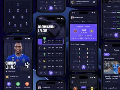 Sports News App Project app app design app project dark mobile mobile app mobile design mobile ui news orix sports sports app ui ux