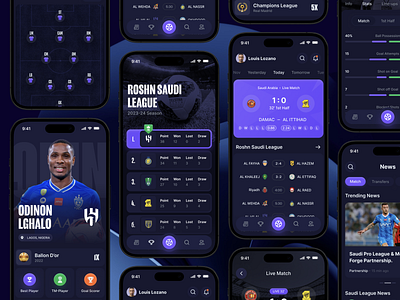 Sports News App Project app app design app project dark mobile mobile app mobile design mobile ui news orix sports sports app ui ux