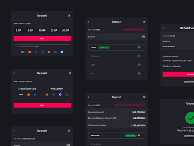 ✨ Web3 Deposit and Withdraw Modal crypto deposit modal payment ui ux web3 withdraw