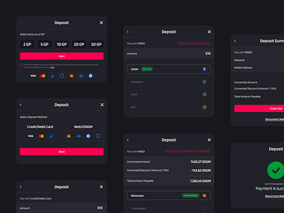 ✨ Web3 Deposit and Withdraw Modal crypto deposit modal payment ui ux web3 withdraw