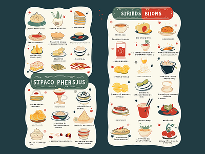 Elegant Menu Design for Culinary Delights ai eps food illustration menu