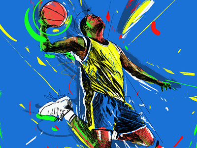 Project - Y basketball basketball illustration character illustrated nba illustration illustrator nba illustration people player x portrait portrait illustration procreate project y