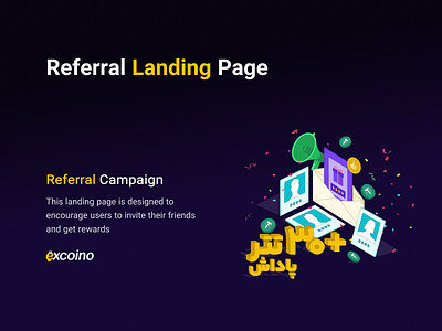Referral Landing Page campaign cryptocurrency landing page landingpage product design referral ui ux