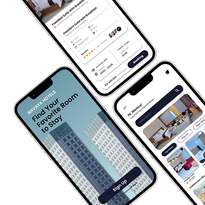 ANVAYA HOTEL APP booking hotelapp hotelbooking illustration room ui