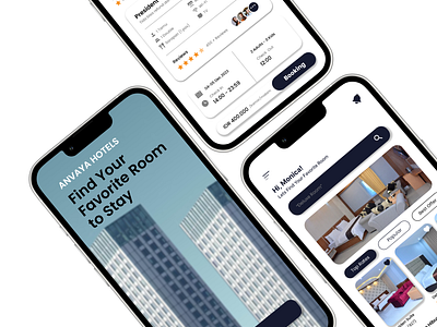 ANVAYA HOTEL APP booking hotelapp hotelbooking illustration room ui