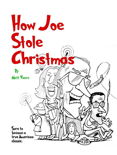 How Joe Stole Christmas book book cover cartoonn design graphic design illustration logo print design