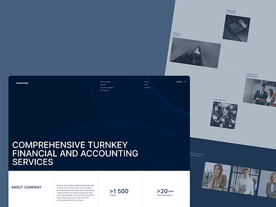 Website design Financial and accounting services design minimalism ui ux uxui web