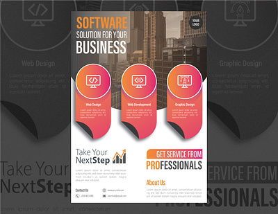 Software Company Flyer Template flyer graphic design software company