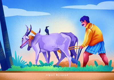 Farmer field character design farmer character farmer illustration google art google doodles google illustration google search illustration trending illustration