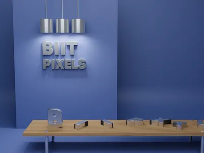 Fun with Blender... 3d 3d metal backdrop background blender blue everyday 3d wallpaper