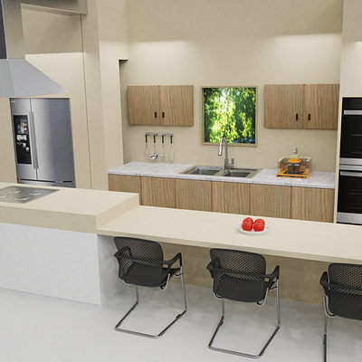 KITCHEN - 3D interior design 3d blender graphic design kitchen render
