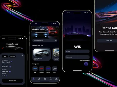 Car Rental App AVIS Rdesign design figma figma photoshop graphic design illustration ui ux