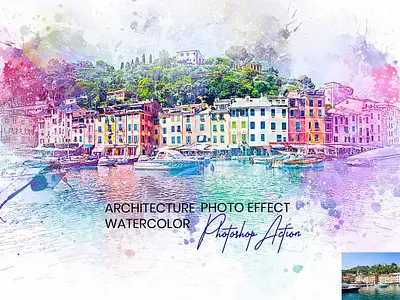 Architecture Watercolor Drawing transformations