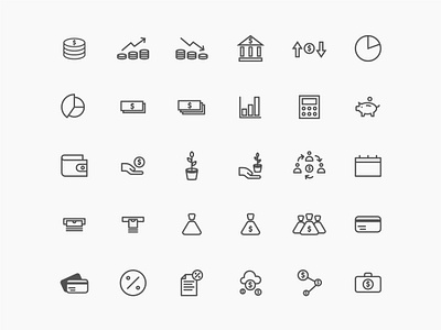 Finance icon set line style branding business icon design finance icon icon icon design icon set outline thin line ui user interface vector