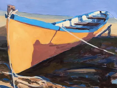 Pilot Boat at Hull painting study