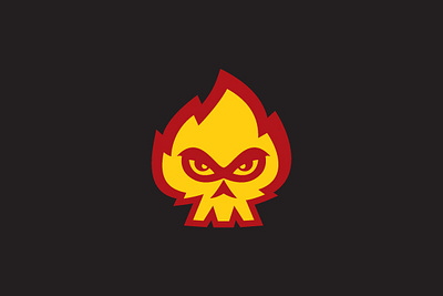 Flaming Skull burning fire flaming skull