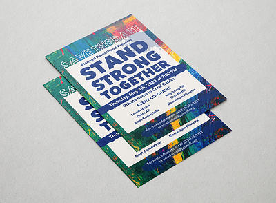 Event: Stand Strong Together advocacy design event graphic design health logo mailing print signage