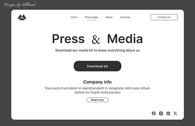 DailyUI #051 Press page UI design dailyui design graphic design ui ux