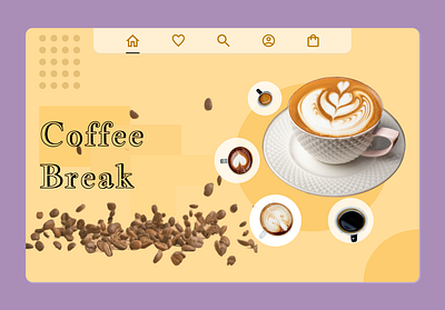 Coffee Shop Landing Page clean design graphic design illustration ui ux vector