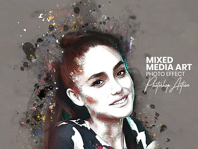 Mesmerizing Mixed Media Art photoshop action