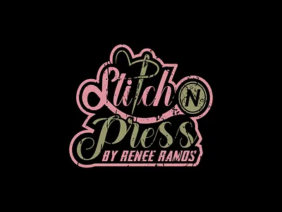 Stitch N Press vintage retro logo design for t-shirt. branding identity creative logo design illustration logo logo design logo designer retro logo shirt t shirt t shirt design unique logo design vintage vintage design vintage logo vintage logo design vintage style vintage t shirt