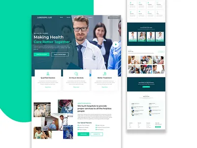 Healthcare Landing page | Medical Website consultation website diagnosis doctor health monitoring website health website health website ui healthcare hospital website landing page medical care medical landing page medical website medical website design medical website ui medicine online platform pharmacy website landing page startup ui website design