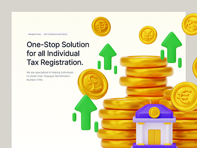 Tax Registration Web Hero design hero ui web