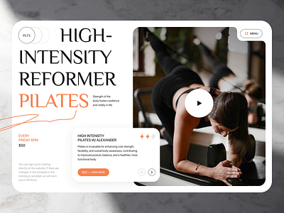 Pilates Studio Website animation body design figma interaction pilates sport studio ui web webdesign website yoga