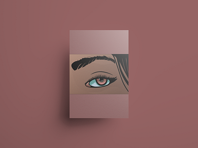 An Eye Illustration brown design eye girl graphic design illustration love mockup unique vector