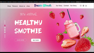 Smoothie UI/animated background animation gradianty background landing page ui ui design uiux web design