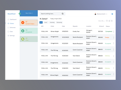 Saas Dashboard Order Page clean dashboard data analytical design minimal order page saas ui ui design ux design