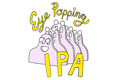 Eye Popping IPA illustration adobe fresco beer branding beer illustration beer label conceptual illustration digital illustration drawing fun illustration ipa ipa illustration milk crust odd odd illustration quirky illustration silly silly illustration weird weird illustration