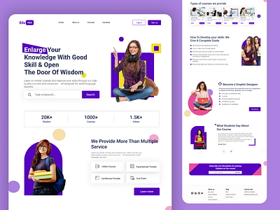 EduHub - Landing Page design education landingpage ui ux webdesign