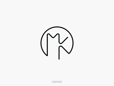 A Monogram of letters M and K branding female lifecoach logo logo for sale minimal mk monogram