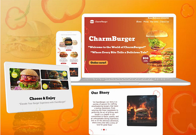 charmburger Website UI branding ui