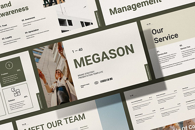 Megason Brand Strategy - Powerpoint agency agency proposal brand guidelines brand strategy concept framework layout pitch deck promotion proposal slides surotype template