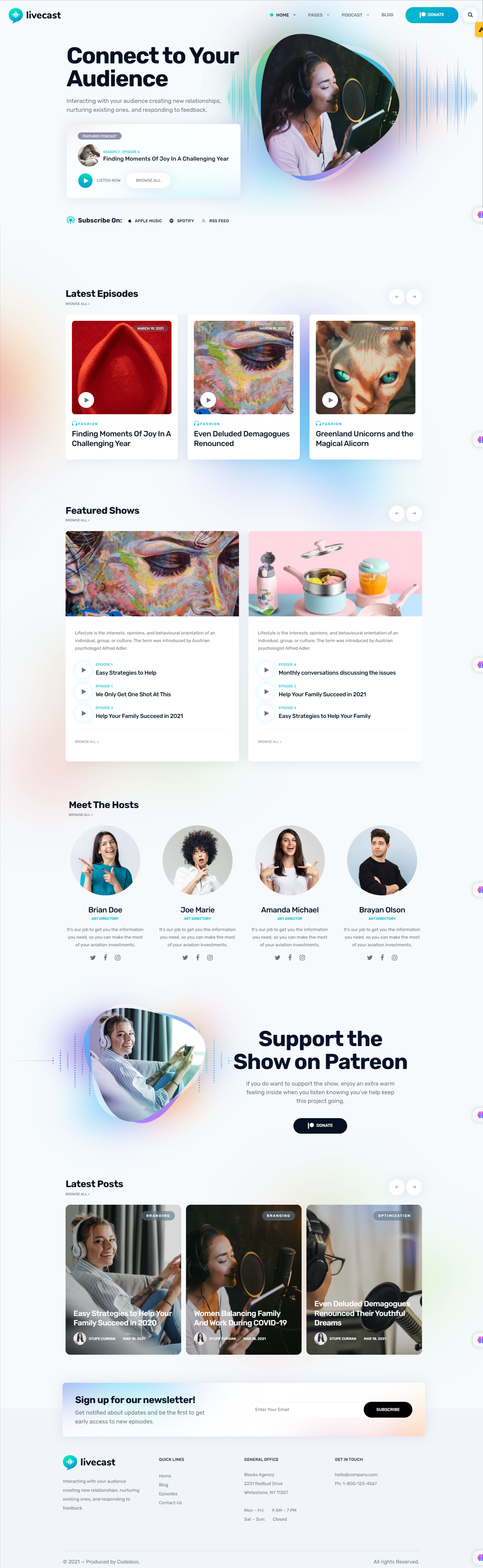 WordPress Podcast Website Design elementor pro responsive website ui web web design website design wordpress website