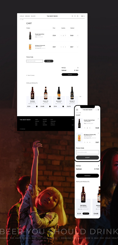 THE BEST BEER - Cart design graphic design ui web website