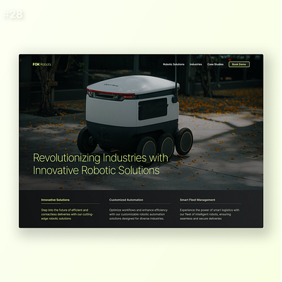 Robotic Solutions Web UI Design Concept design figma ui website