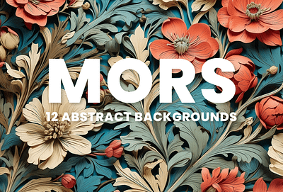 Mors abstract background botanical floral flowers pattern vintage wallpaper williammorris