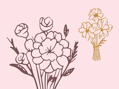 Wedding Bouquet Illustrations free vectors