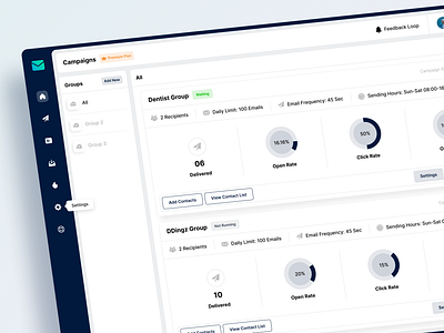 Mail Client Dashboard Design 3d app branding clean colorful design dribbble flat graphic design landingpage minimal trendy typography ui ux web webdesign website