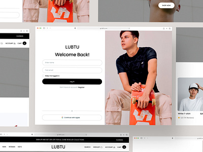 Fashion Ecommerce LUBTU-Login page Home page design ecommerce fashion fashion webdesign fashion website homepage landing page layout design online shop ui ux uxdesign web web design website website design