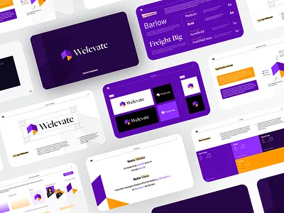 Education startup brand book brand brand book brand colors brand guidelines brand typography branding guidelines logo modern modern brand modern logo orange purple startup tech