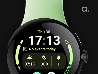 InfoBlock 2: Wear OS 4 watch face amoled watch faces amoledwatchfaces android design galaxy watch 6 pixel watch pixel watch 2 wear os