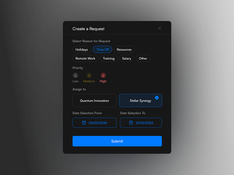 create-request-modal-dark-mode-ui-by-lari-on-dribbble