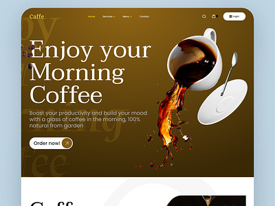 Coffe Web landing page 3d animation app brand identity branding cofee ui design design figma graphic design illustration logo motion graphics typography ui ui inspiration uiux user interface web design web ui