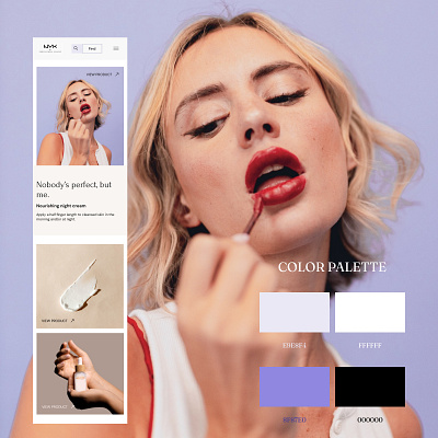 Skincare Cosmetics / E-commerce app beauty branding colors cosmetics decorative cosmetics design e commerce graphic design logo makeup minimalism mobile online store skincare typography ui ux web website