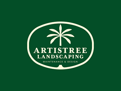 Artistree Landscaping art direction brand branding design graphic design landscaping lawn care logo palm tree print rebrand tree tree logo typography
