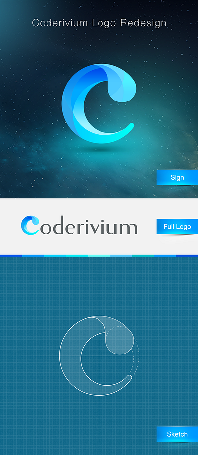 IT company "Coderivium" logo redesign coderivium logo logo design logo redesign